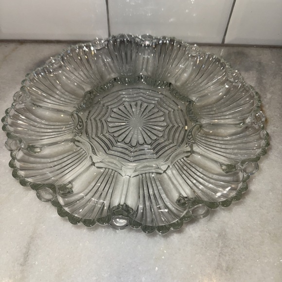 Anchor Hocking Other - Anchor Hocking Glass 896 Clear Deviled Egg Plate